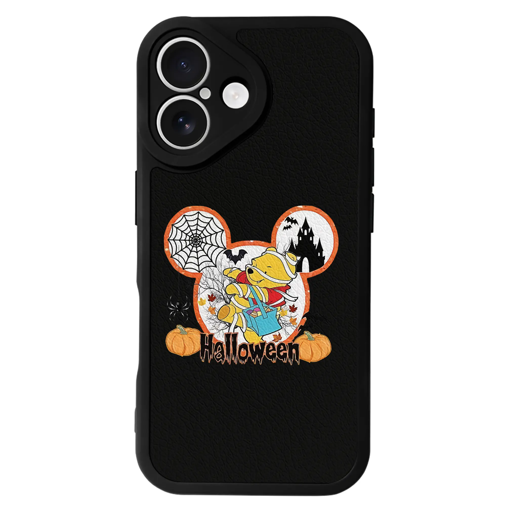 プーさん グッズ くまのプーさん - IPhone 16シリーズ対応 ・ シリコンスマホケース ・ レザー調 ・ 高精度フィット ・ 耐衝撃 ・ ワイヤレス充電対応 ・ 精密カット